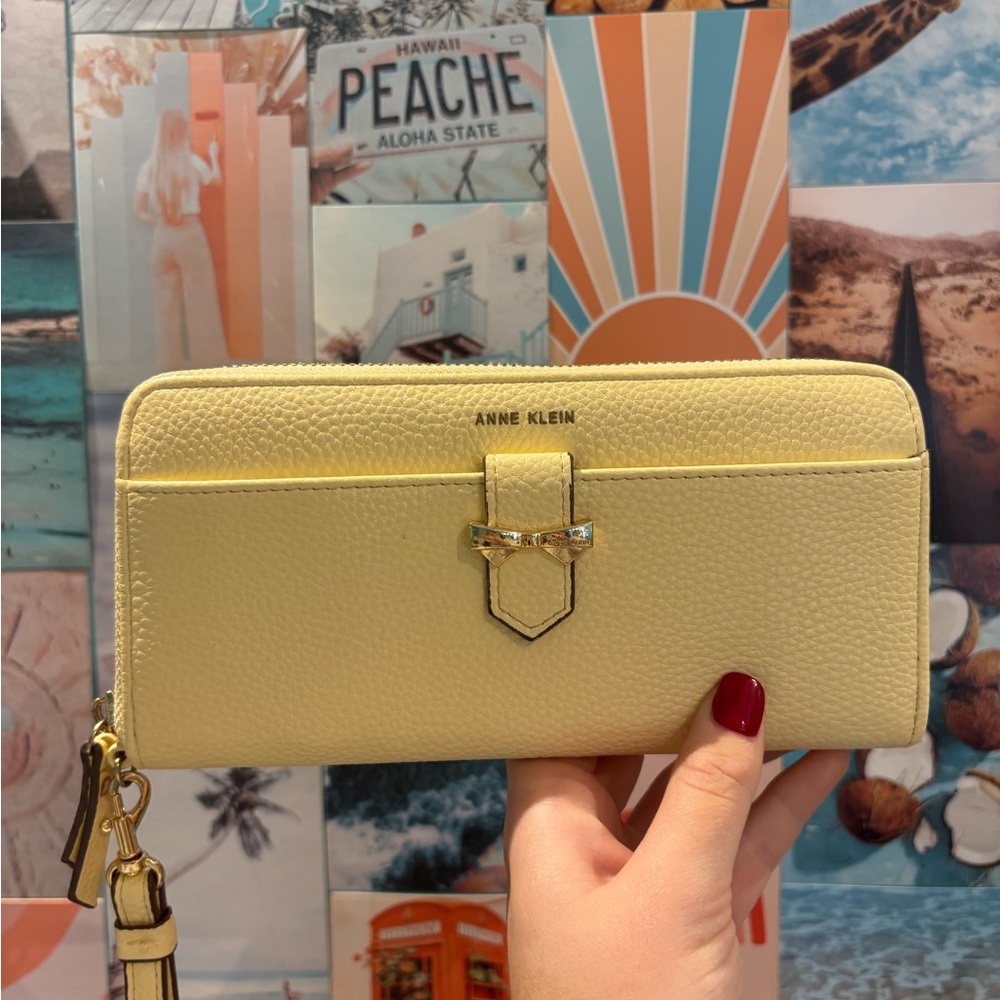 Anne Klein Yellow Wristlet Wallet